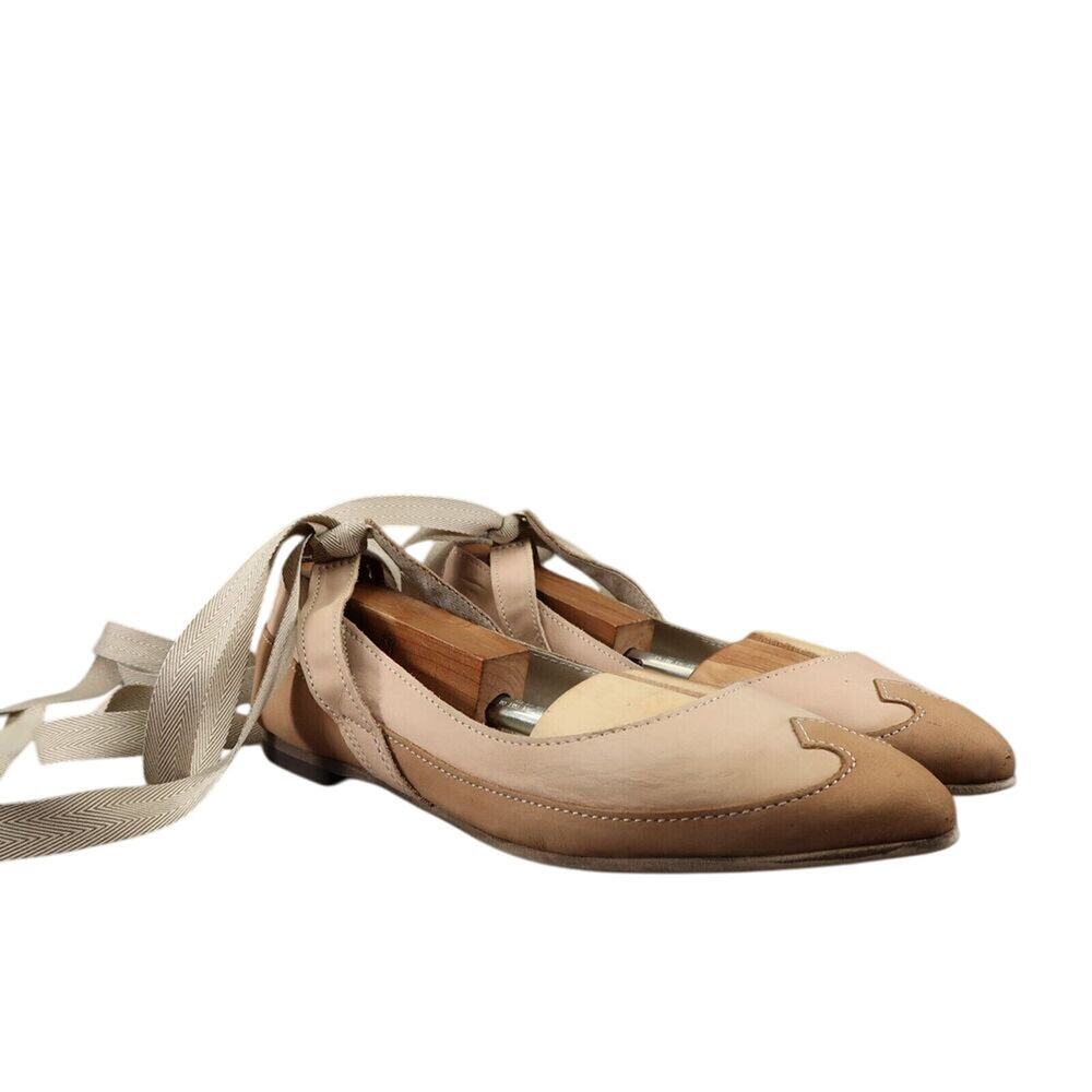 Free People Shoes Womens 36 Flats Ankle Wrap Tie Fashion Boho Leather Classic